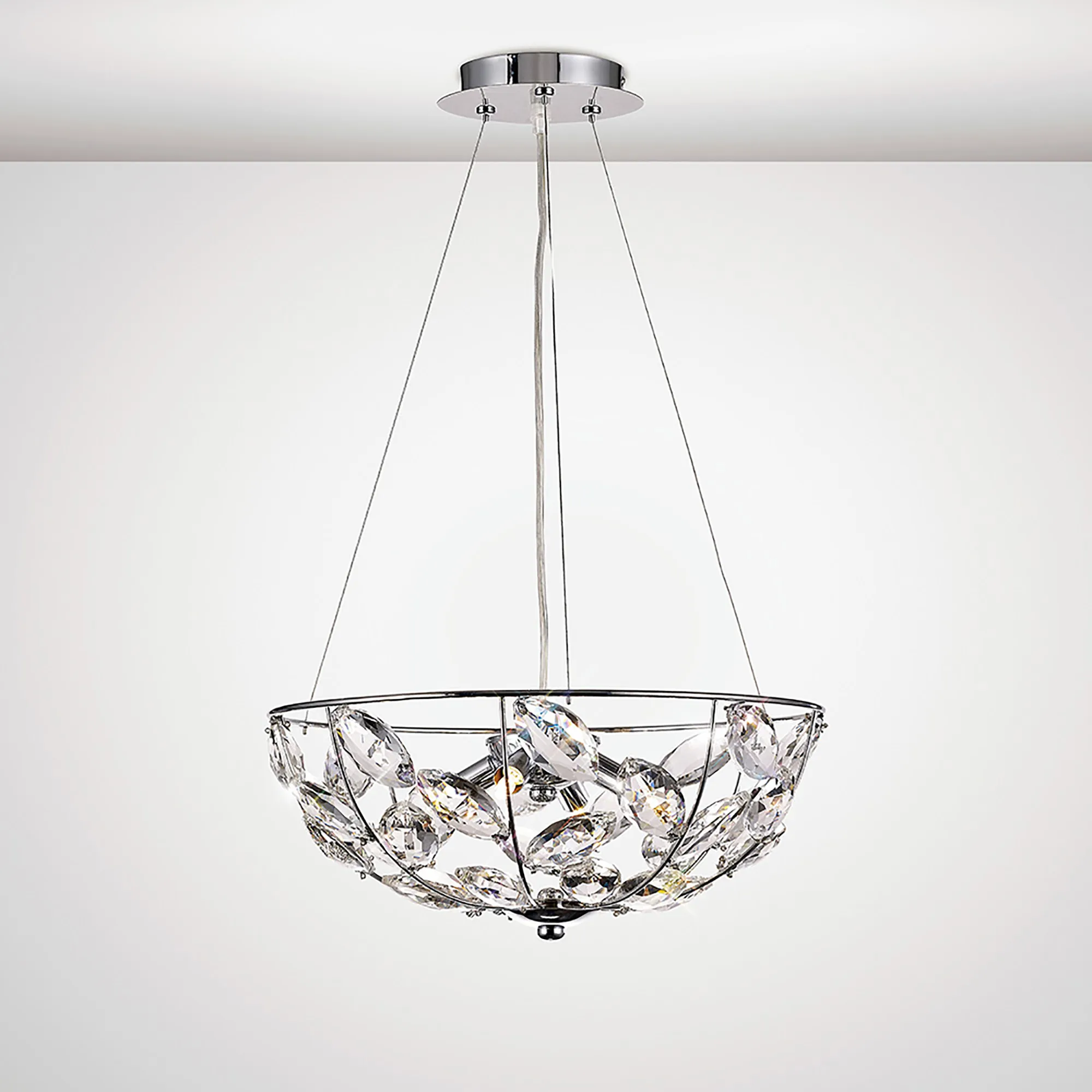 IL31655  Galilea Crystal Pendant 4 Light